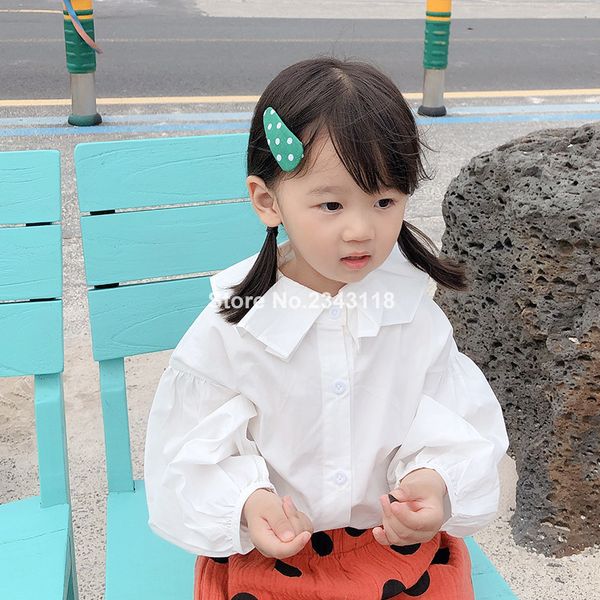spring autumn girls puff sleeve white shirts kids cotton turn-down collar all-match casual blouses 1-6y, White;black
spring autumn girls puff sleeve white shirts kids cotton turn-down collar all-match casual blouses 1-6y, White;black
