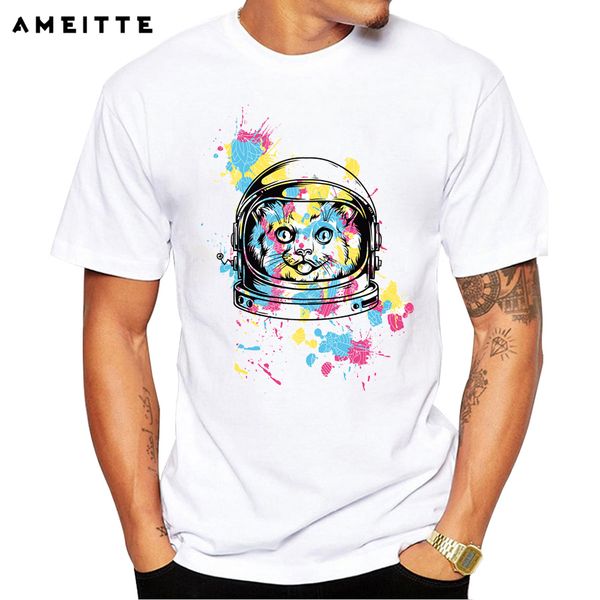 ameitte 2019 creative astronaut cat t-shirt men's novelty animals print t shirt funny hipster male short sleeve tee, White;black
ameitte 2019 creative astronaut cat t-shirt men's novelty animals print t shirt funny hipster male short sleeve tee, White;black