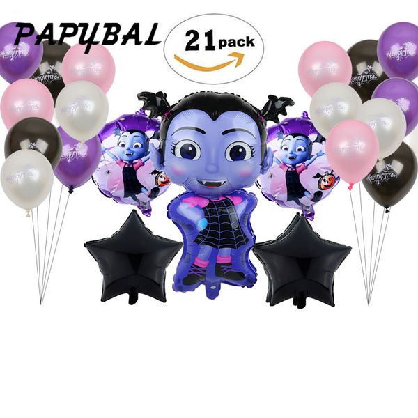 5/20pcs vampire girl pentagram witch helium foil balloons children toys globos halloween party latex vampirina balloon decor
5/20pcs vampire girl pentagram witch helium foil balloons children toys globos halloween party latex vampirina balloon decor