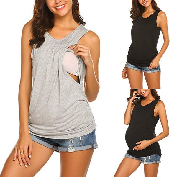 spring fashion casual nursing wrap double layer o neck collar sleeveless nursing breastfeeding clothing for pregnant women, White
spring fashion casual nursing wrap double layer o neck collar sleeveless nursing breastfeeding clothing for pregnant women, White
