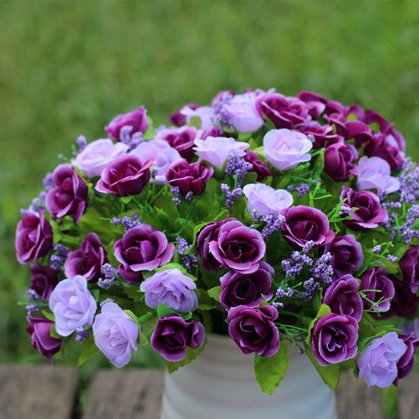 1xbouquet artificial rose fake silk flower leaf bridal wedding decoration home party festival decor flowers p20
1xbouquet artificial rose fake silk flower leaf bridal wedding decoration home party festival decor flowers p20
