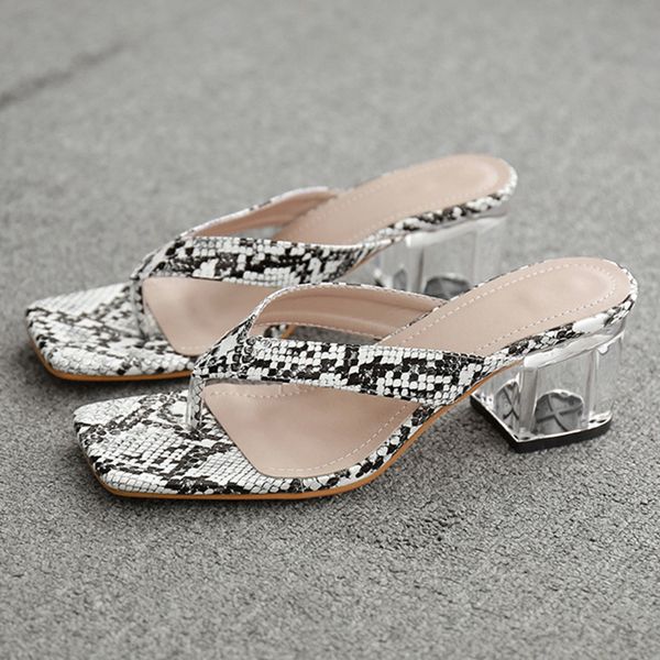 2020 summer women low 5.5cm high heels flip flops snakeskin beach slippers mules clear high heels slides transperant party shoes, Black
2020 summer women low 5.5cm high heels flip flops snakeskin beach slippers mules clear high heels slides transperant party shoes, Black