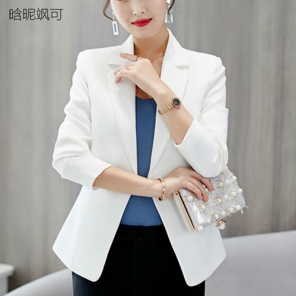 autumn spring women blazer jacket 2019 slim fit single button short office lady black white jackets female blazers femme mujer, White;black
autumn spring women blazer jacket 2019 slim fit single button short office lady black white jackets female blazers femme mujer, White;black