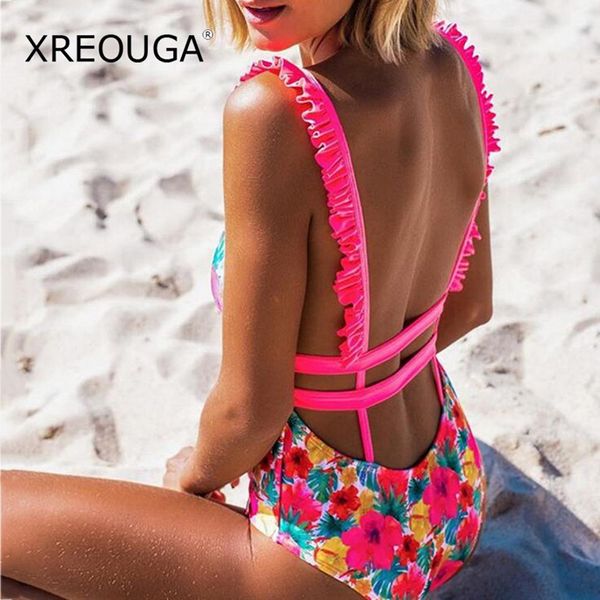 xreouga one piece swimsuit women swimwear print bodysuit back flounce cut out beach wear bathing suit monokini swimsuit, White;black
xreouga one piece swimsuit women swimwear print bodysuit back flounce cut out beach wear bathing suit monokini swimsuit, White;black