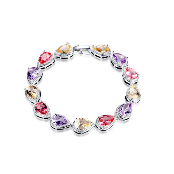 ocean melody silver plated lab multi color cubic zirconia bracelets & bangles for women jewelry 20cm 7.87 inch b2002, Black
ocean melody silver plated lab multi color cubic zirconia bracelets & bangles for women jewelry 20cm 7.87 inch b2002, Black