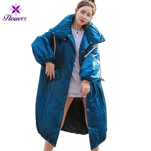 flowers new warm winter coat women korean thick plus size cotton parka standing collar solid loose jacket clothes long coat, Black
flowers new warm winter coat women korean thick plus size cotton parka standing collar solid loose jacket clothes long coat, Black
