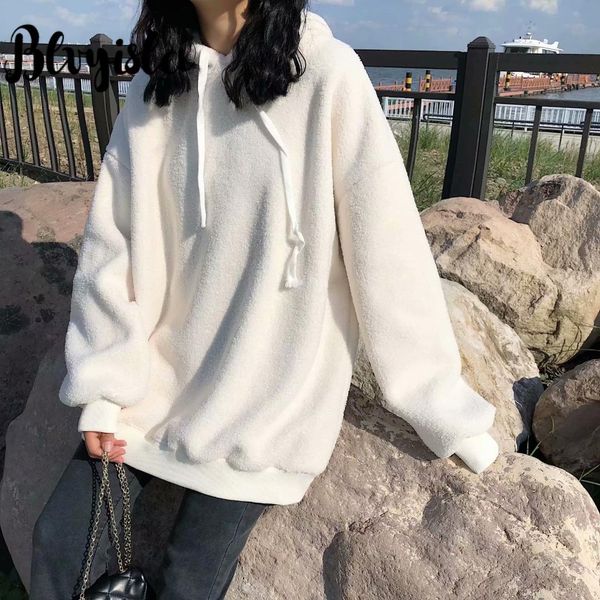 blvyisla loose drawstring hooded long sleeve woolen fleece sweatshirt women warm winter thicken hoodies solid black white
blvyisla loose drawstring hooded long sleeve woolen fleece sweatshirt women warm winter thicken hoodies solid black white
