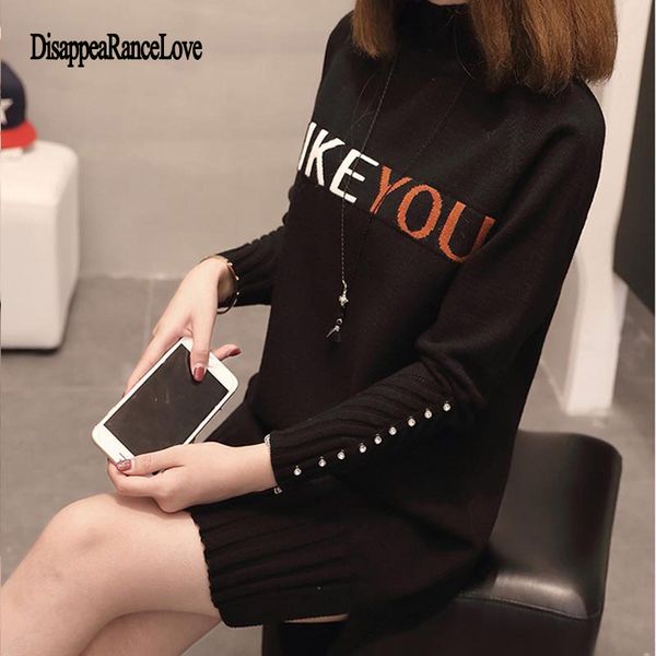 2019 fashion winter autumn womens casual long sleeve jumper turtleneck sweaters dress, White;black
2019 fashion winter autumn womens casual long sleeve jumper turtleneck sweaters dress, White;black