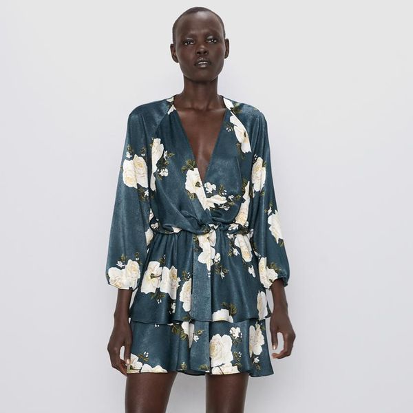 agong deep v neck dresses women fashion cascading floral printed dress women elegant three quarter mini dresses female ladies ko, Black;gray
agong deep v neck dresses women fashion cascading floral printed dress women elegant three quarter mini dresses female ladies ko, Black;gray