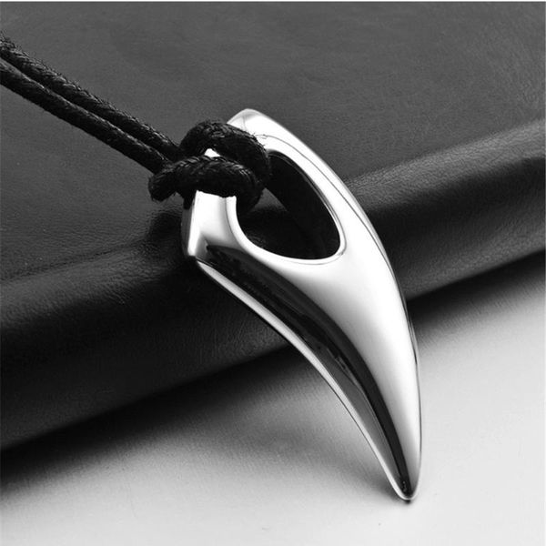 men's black horn pendant necklace national wind titanium steel mace necklace for men glossy minimalist jewelry accessories, Silver
men's black horn pendant necklace national wind titanium steel mace necklace for men glossy minimalist jewelry accessories, Silver