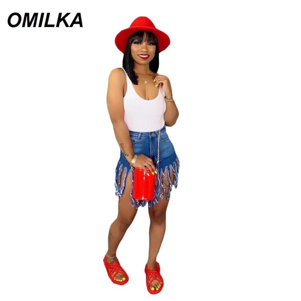 omilka distressed short jeans 2019 summer women high waist tassel hem sanding denim club street plus size jeans shorts s-3xl, Blue
omilka distressed short jeans 2019 summer women high waist tassel hem sanding denim club street plus size jeans shorts s-3xl, Blue