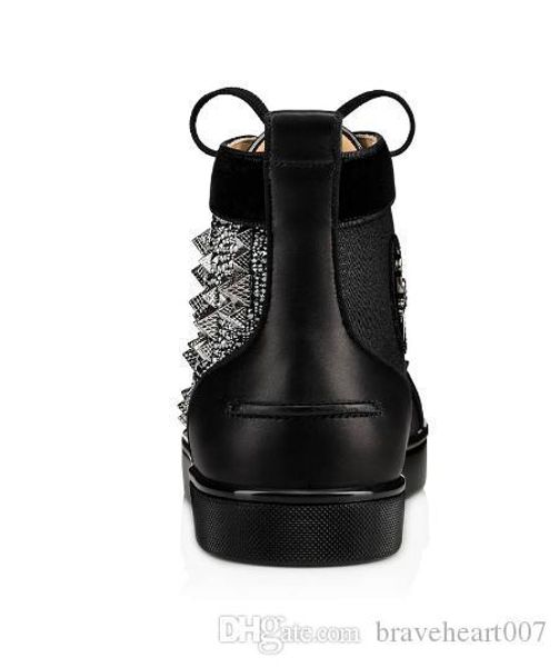 new men women casual shoes luxury red bottom studded spikes fashion designer sneakers black red white high boots party wedding shoes v2
new men women casual shoes luxury red bottom studded spikes fashion designer sneakers black red white high boots party wedding shoes v2