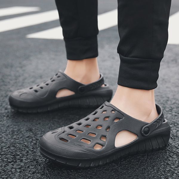 sagace fashion men student casual beach shoes pure colors hole shoes thick bottom slip openwork comfortable sandalias mujer jul8, Black
sagace fashion men student casual beach shoes pure colors hole shoes thick bottom slip openwork comfortable sandalias mujer jul8, Black