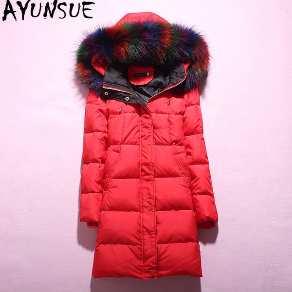 ayunsue women's down jacket hooded long autumn winter coat women racoon fur collar women's jackets 2018 doudoune femme kj1020, Black
ayunsue women's down jacket hooded long autumn winter coat women racoon fur collar women's jackets 2018 doudoune femme kj1020, Black