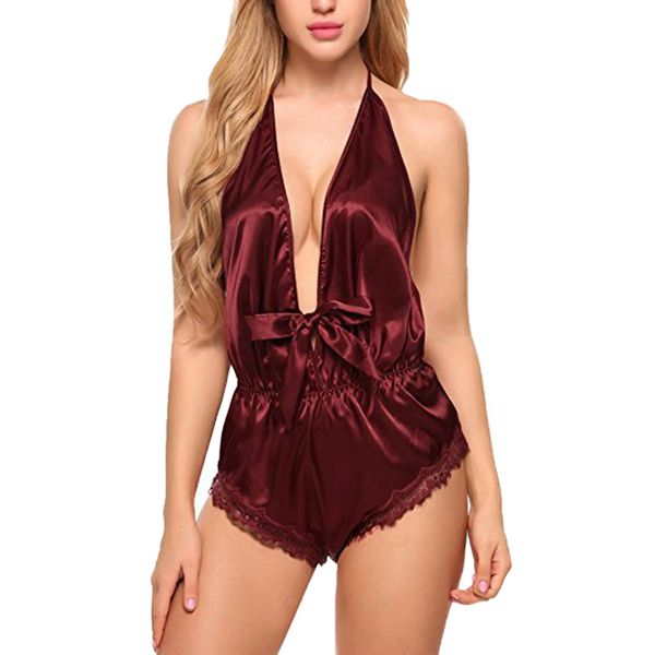 hollowed-out lace jumpsuit ladies v-neck backless one-piece underwear bodysuit backless pajamas silk jumpsuit sleepwear, Black;white
hollowed-out lace jumpsuit ladies v-neck backless one-piece underwear bodysuit backless pajamas silk jumpsuit sleepwear, Black;white