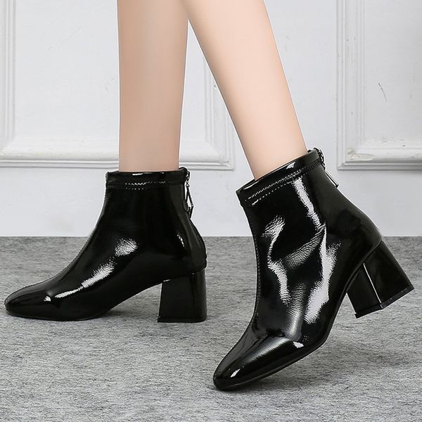 boots women thick heel zipper ankle boots square with single casual work shoes zapatos de mujer #sw, Black
boots women thick heel zipper ankle boots square with single casual work shoes zapatos de mujer #sw, Black