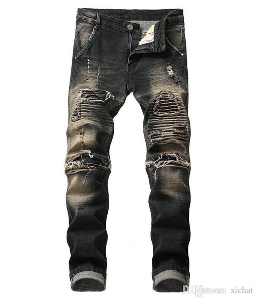 men's distressed ripped skinny jeans fashion designer jeans slim motorcycle moto biker causal mens denim pants hip hop men jeans tx2201, Blue
men's distressed ripped skinny jeans fashion designer jeans slim motorcycle moto biker causal mens denim pants hip hop men jeans tx2201, Blue