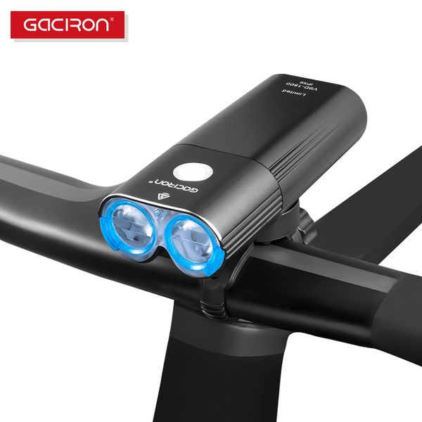 gaciron 1800 lumen bike headlight bicycle front light 6700mah rechargeable power bank waterproof 2*led lamp cycling
gaciron 1800 lumen bike headlight bicycle front light 6700mah rechargeable power bank waterproof 2*led lamp cycling