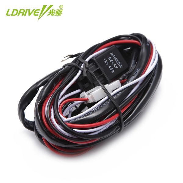 

12v 40a switch automotive relay wiring kit for offroad boat car tractor truck 4x4 suv atv led light bar fog work driving lamp
