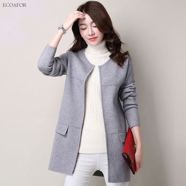 5 colors long cardigan women autumn winter sweaters with pockets o-neck open jacket coat fashion female knitted cardigan, White
5 colors long cardigan women autumn winter sweaters with pockets o-neck open jacket coat fashion female knitted cardigan, White