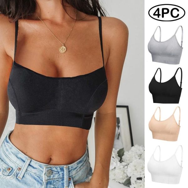 sports bra 4pc bra ladies solid color multicolor suit sling breathable underwear sports support fitness vest #yl5, White;black
sports bra 4pc bra ladies solid color multicolor suit sling breathable underwear sports support fitness vest #yl5, White;black