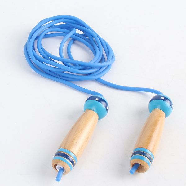 wooden handle skipping rope children outdoor exercise sports jump rope