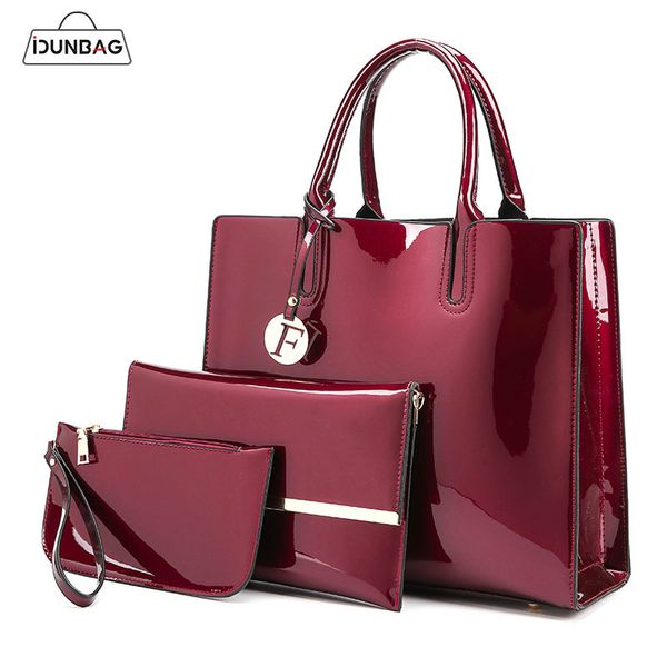 3 sets patent leather women handbags luxury brands tote bag+ladies shoulder bag+clutch messenger bag bolsa feminina c19031801
3 sets patent leather women handbags luxury brands tote bag+ladies shoulder bag+clutch messenger bag bolsa feminina c19031801