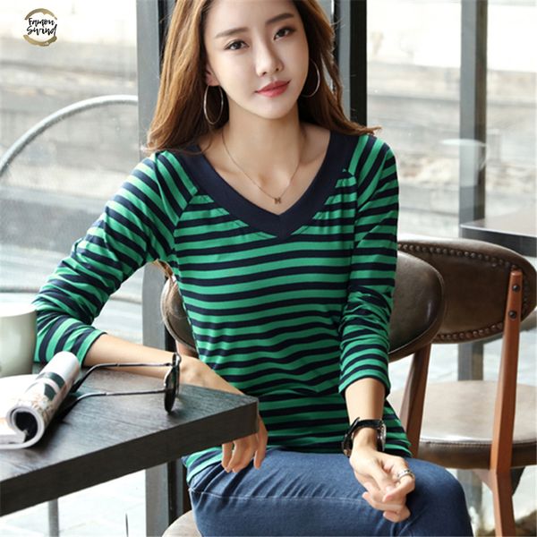 t-shirt women 2019 shirts long sleeve spring casual shirt striped female t shirts women's cotton camisa feminina, White
t-shirt women 2019 shirts long sleeve spring casual shirt striped female t shirts women's cotton camisa feminina, White