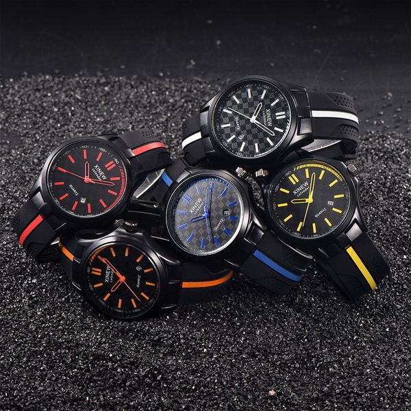 2019 new men's watch xinew silicone belt watch student sports casual fashion couple, Slivery;brown 
2019 new men's watch xinew silicone belt watch student sports casual fashion couple, Slivery;brown