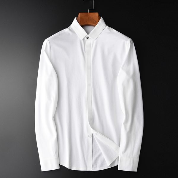 cotton spandex men shirt camisa masculina long sleeve white mens dress shirt plus size 4xl slim fit casual men, White;black
cotton spandex men shirt camisa masculina long sleeve white mens dress shirt plus size 4xl slim fit casual men, White;black