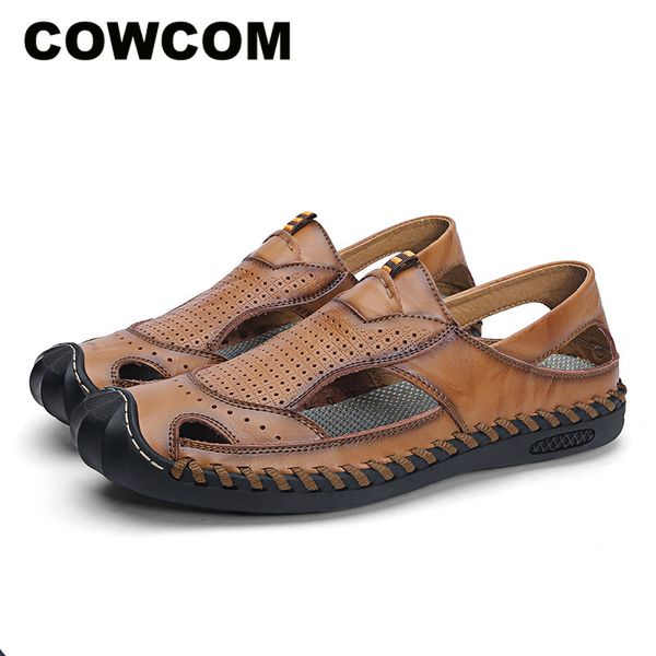 cevablue 2019 sandals leather beach shoes casual leather shoes men's big size hole anti-slip slippers men clk-9910, Black
cevablue 2019 sandals leather beach shoes casual leather shoes men's big size hole anti-slip slippers men clk-9910, Black