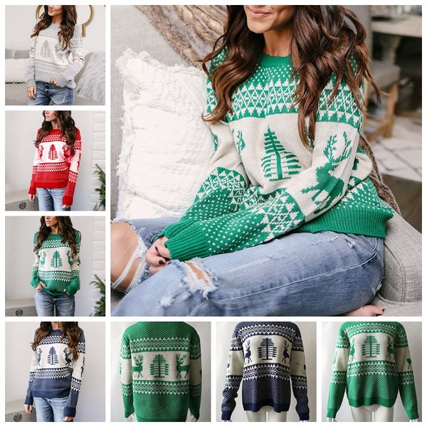 2021 autumn winter new european christmas sweater female explosion models elk jacquard sweater, support mixed batch, White
2021 autumn winter new european christmas sweater female explosion models elk jacquard sweater, support mixed batch, White