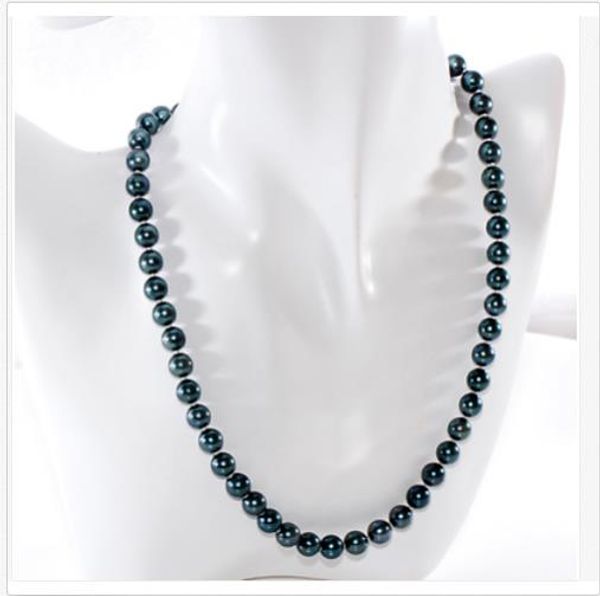 aaza stunning round 10-11mm tahitian black green pearl necklace 18inch, Silver
aaza stunning round 10-11mm tahitian black green pearl necklace 18inch, Silver