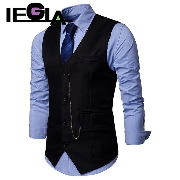 men's vest slim waistcoat sleeveless jacket casual suit vests for men button open geek simple joker fit vest male, Black;white
men's vest slim waistcoat sleeveless jacket casual suit vests for men button open geek simple joker fit vest male, Black;white