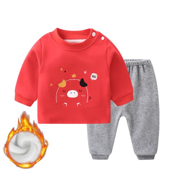 new autumn and winter cartoon baby set for men and women baby spring and autumn thick thermal underwear pig boy suit, White
new autumn and winter cartoon baby set for men and women baby spring and autumn thick thermal underwear pig boy suit, White
