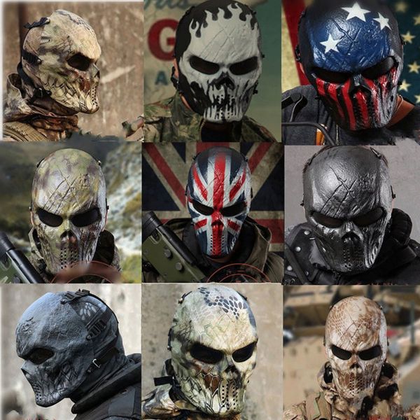 1pc cycling face masks paintball full face skull skeleton cs mask tactical breathable windproof scary masks for outdoor sport, Black
1pc cycling face masks paintball full face skull skeleton cs mask tactical breathable windproof scary masks for outdoor sport, Black