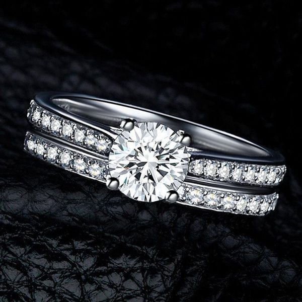 2pcs women wedding engagement rings silver plated zirconia crystal ring jewelry trendy jewellery wedding rings size 6 7 8 9, Golden;silver
2pcs women wedding engagement rings silver plated zirconia crystal ring jewelry trendy jewellery wedding rings size 6 7 8 9, Golden;silver