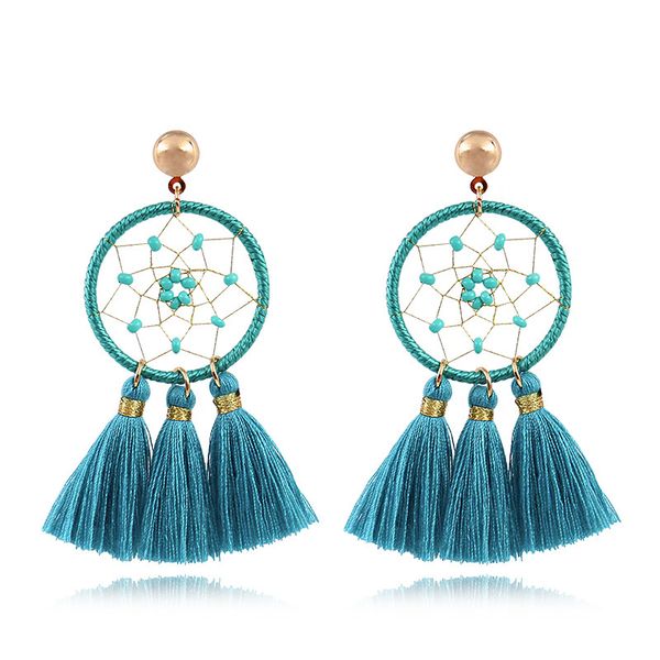 new woven dream net earrings handmade bead net tassel earrings national style earrings, Golden
new woven dream net earrings handmade bead net tassel earrings national style earrings, Golden