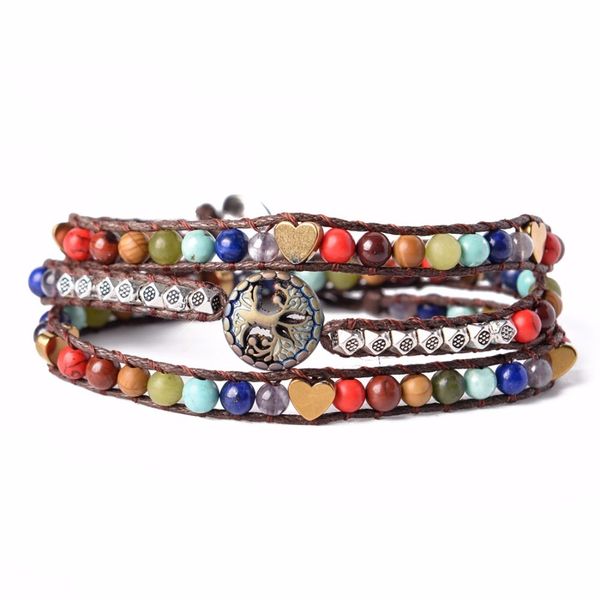 chakra bracelet jewelry handmade wrap bracelet tree of life multi color spare crystal beads natural stone bracelet sh190727, Golden;silver
chakra bracelet jewelry handmade wrap bracelet tree of life multi color spare crystal beads natural stone bracelet sh190727, Golden;silver