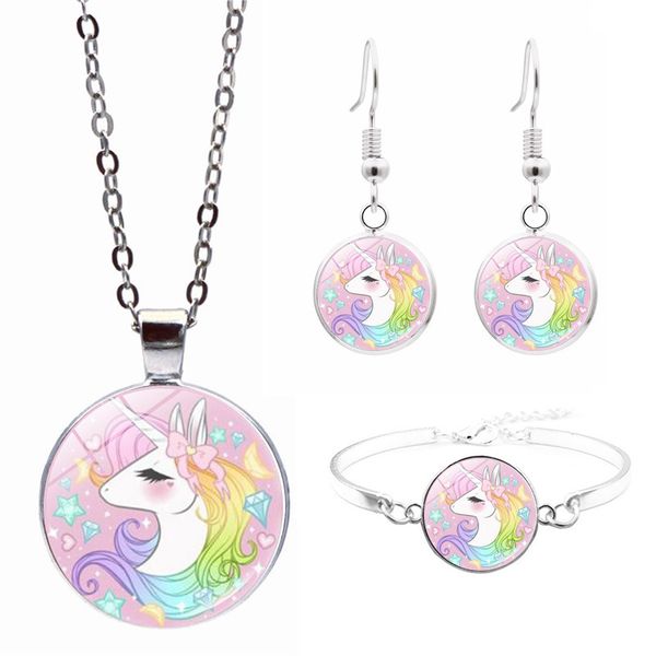4pcs/set unicorn necklace earrings cartoon necklace earring jewelry pink girls gift jewelry earring and set, Silver
4pcs/set unicorn necklace earrings cartoon necklace earring jewelry pink girls gift jewelry earring and set, Silver