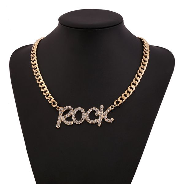 new fashion luxury designer exaggerated metal chain diamond letter rock pendant choker statement necklace for women gold silver 2 colors
new fashion luxury designer exaggerated metal chain diamond letter rock pendant choker statement necklace for women gold silver 2 colors