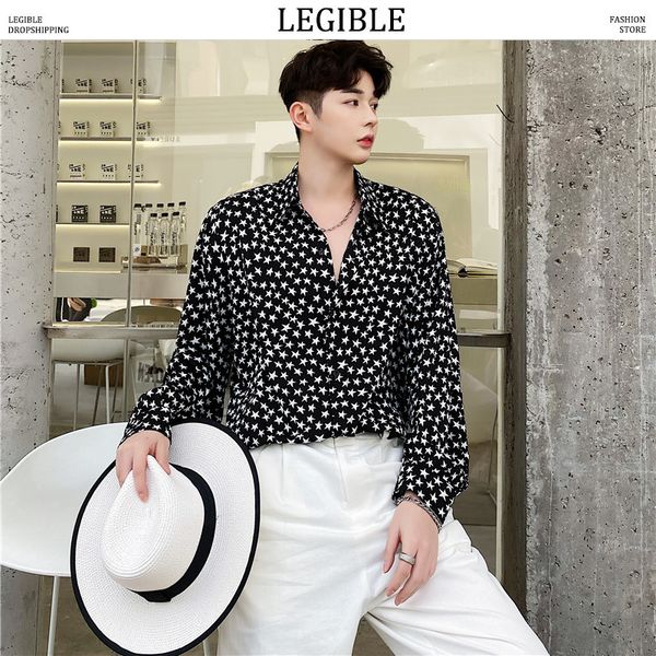 legible stars shirt men 2020 men korean fashion long sleeve shirt male hawaiian shirts casual loose clothes, White;black
legible stars shirt men 2020 men korean fashion long sleeve shirt male hawaiian shirts casual loose clothes, White;black