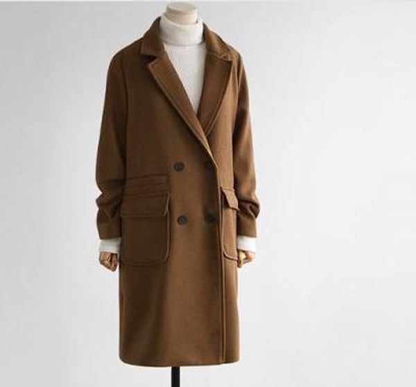 winter new fashion women woolen jacket long double-breasted loose women wool blends coat, Black
winter new fashion women woolen jacket long double-breasted loose women wool blends coat, Black