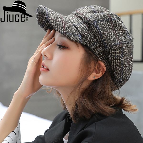 artistic painter cap octagonal cap and leisure thickened duck tongue ladies plaid octagonal hat leisure painter hat, Blue;gray
artistic painter cap octagonal cap and leisure thickened duck tongue ladies plaid octagonal hat leisure painter hat, Blue;gray