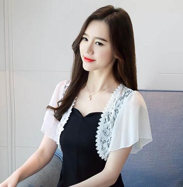 carol diaries 2018 new arrival women's short sleeve solid shrug lady fashion short cardigans casual waistcoat summer outwear, White;black
carol diaries 2018 new arrival women's short sleeve solid shrug lady fashion short cardigans casual waistcoat summer outwear, White;black