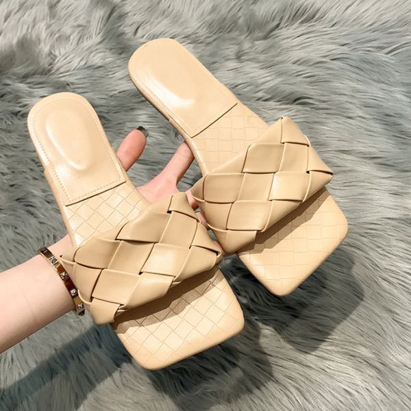 rimocy soft sole red leather weave summer beach slippers women flat heels square toe sandals woman flip flops mujer 2020 slides, Black
rimocy soft sole red leather weave summer beach slippers women flat heels square toe sandals woman flip flops mujer 2020 slides, Black