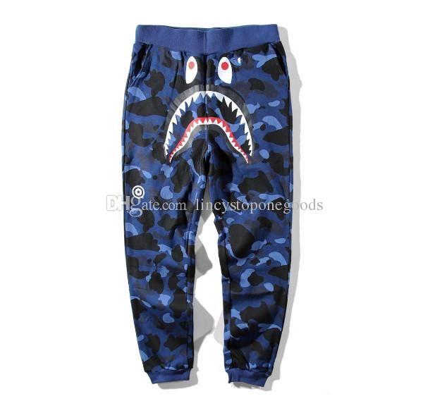 2019 new mens sportswear pants jogger tracksuit causel terry fabric crewneck bird ovo drake black hip hop stusay men shark mouthtrousers
