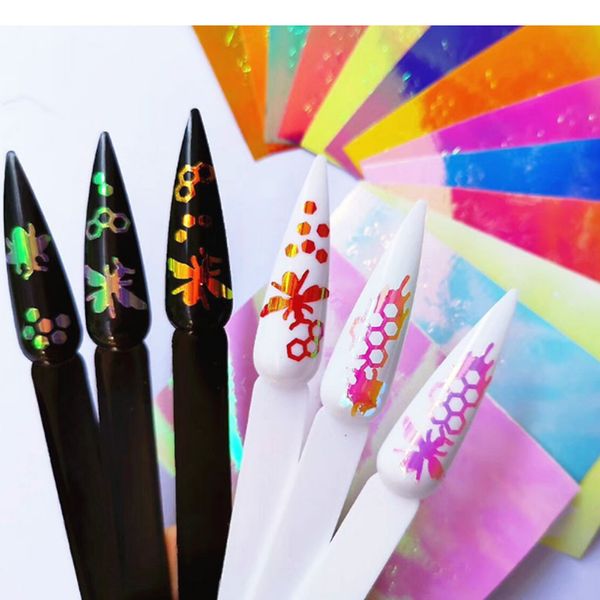 13pcs nail art acrylic engraved natural bee nail sticker water pattern candy color adhesive sticky magic sticker, Black
13pcs nail art acrylic engraved natural bee nail sticker water pattern candy color adhesive sticky magic sticker, Black