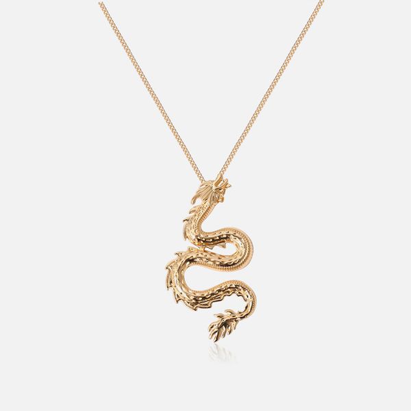 2020 gold chinese dragon animal embossment rose flower pendant necklace korean fashion winter sweater party jewelry wholesale, Silver
2020 gold chinese dragon animal embossment rose flower pendant necklace korean fashion winter sweater party jewelry wholesale, Silver