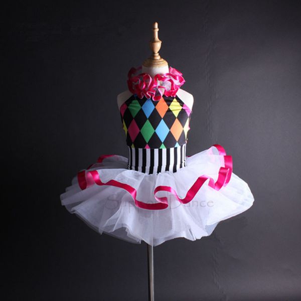 support dance girls women colorful halter ballet tutu dress kids dance costume vestidos c112, Black;red
support dance girls women colorful halter ballet tutu dress kids dance costume vestidos c112, Black;red